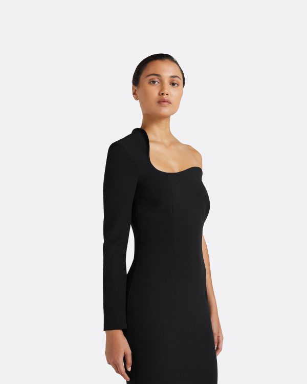 Aria Black Long Dress - Image 3