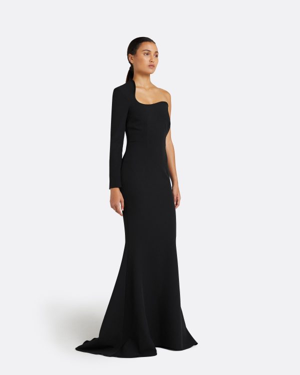Aria Black Long Dress - Image 4