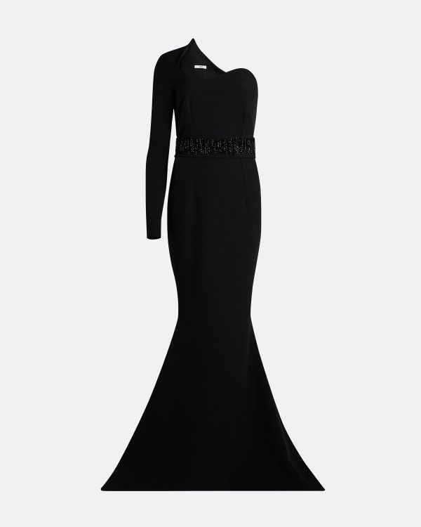 Aria Black Long Dress - Image 5