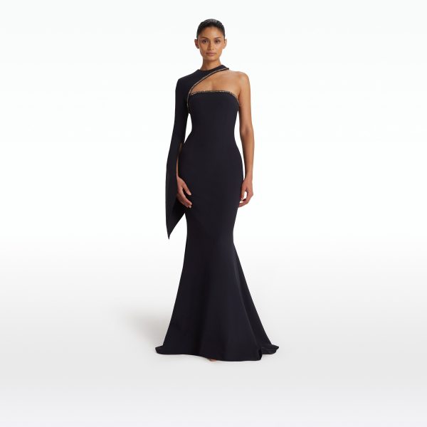 Raha Midnight Navy Long Dress - Image 6