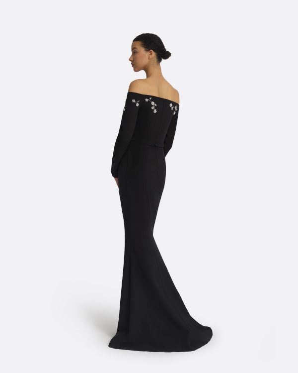 Sonya Black Long Dress - Image 2