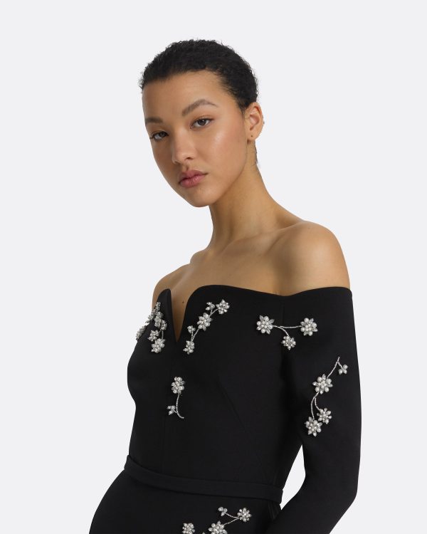 Sonya Black Long Dress - Image 3