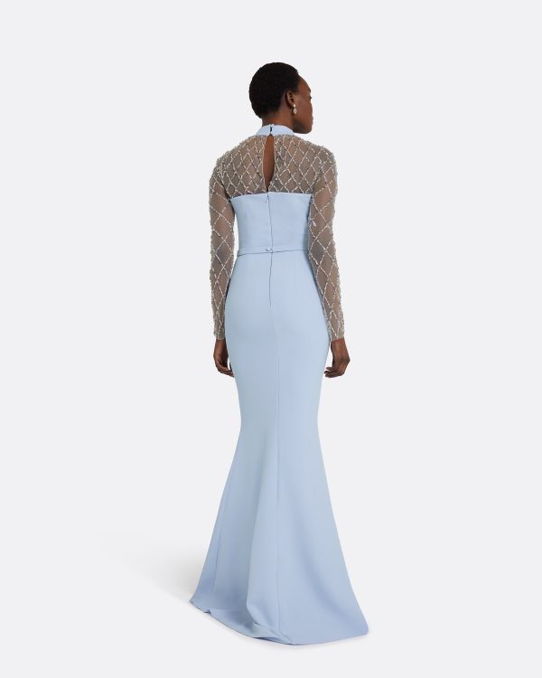 Clarence Soft Sky Long Dress - Image 2