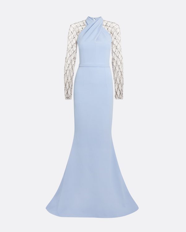 Clarence Soft Sky Long Dress - Image 5