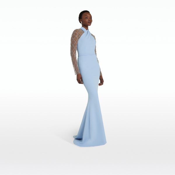 Clarence Soft Sky Long Dress - Image 6