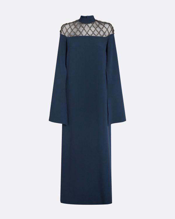 Clemantis Ink Blue Long Dress - Image 5