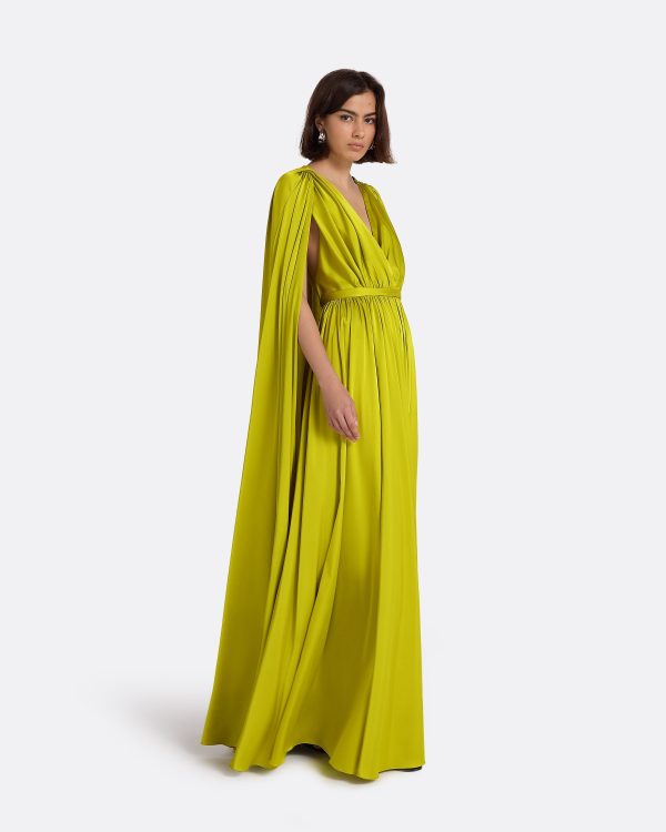 Bianca Chartreuse Long Dress - Image 4