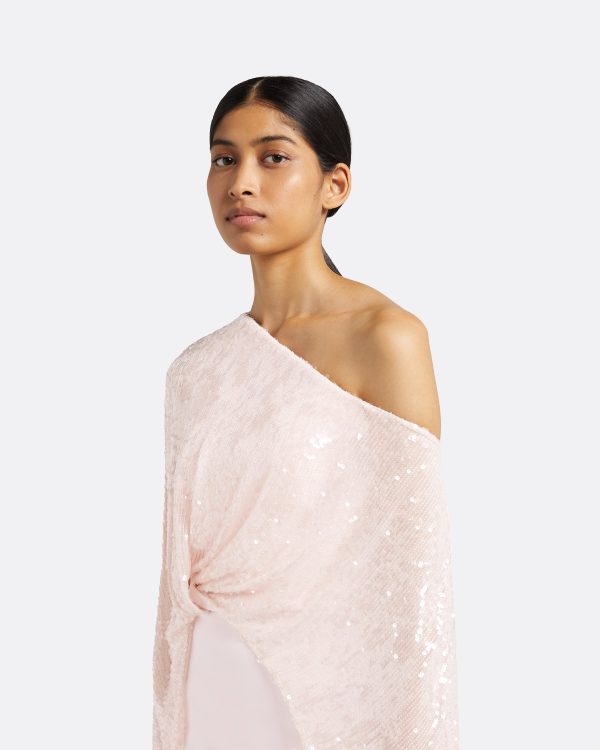 Cadenza Barely Pink Long Dress - Image 3