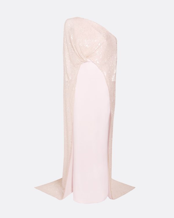 Cadenza Barely Pink Long Dress - Image 5