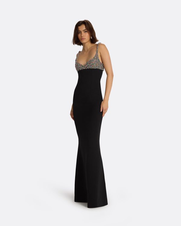 Beatriz Black Long Dress - Image 4