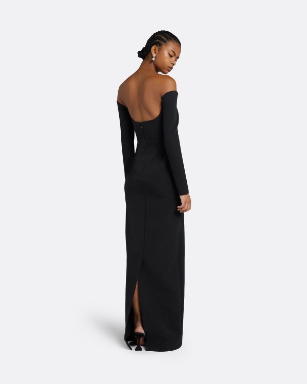 Bessy Black Long Dress - Image 2