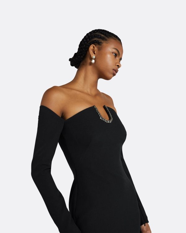 Bessy Black Long Dress - Image 3