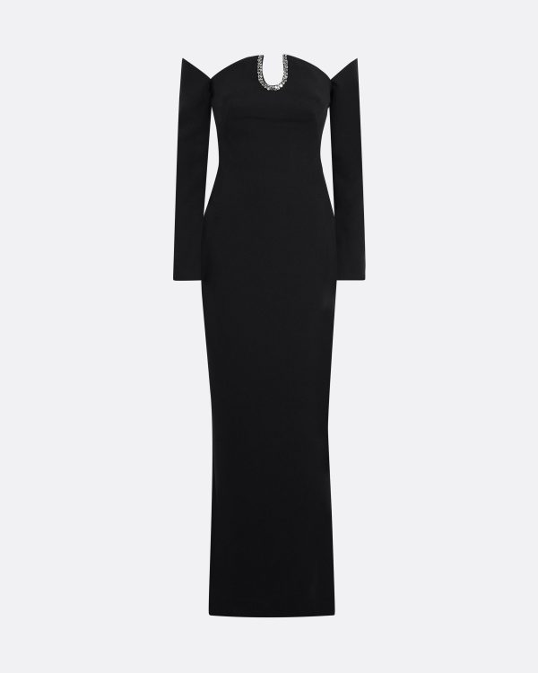 Bessy Black Long Dress - Image 5