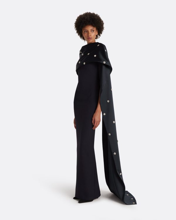 Cosette Midnight Navy Long Dress - Image 4