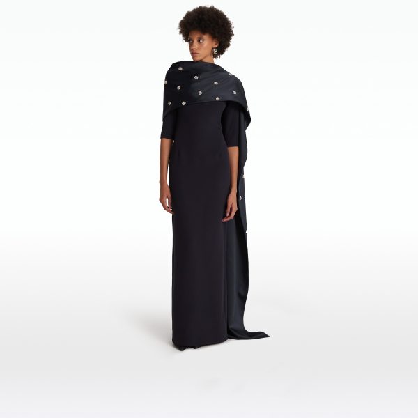 Cosette Midnight Navy Long Dress - Image 6