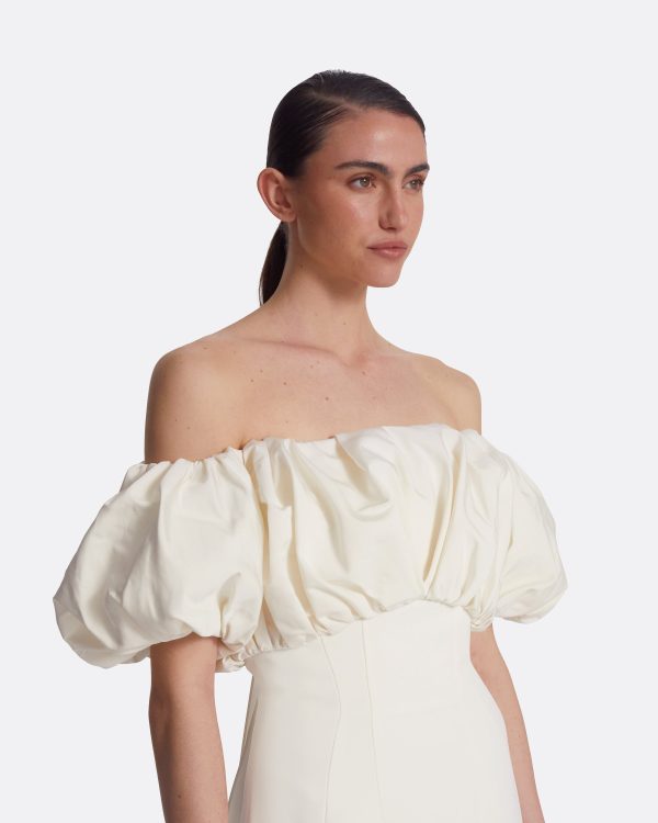 Milia Ivory Long Dress - Image 3