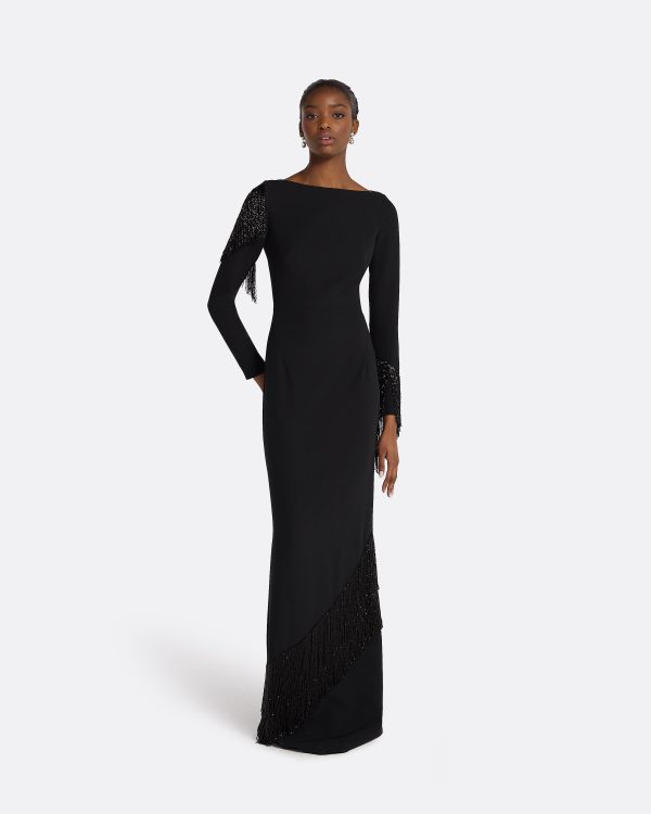 Costella Black Long Dress