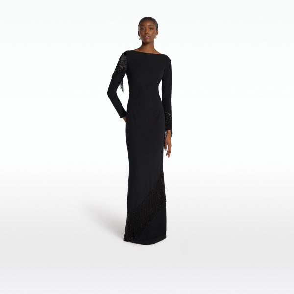 Costella Black Long Dress - Image 7