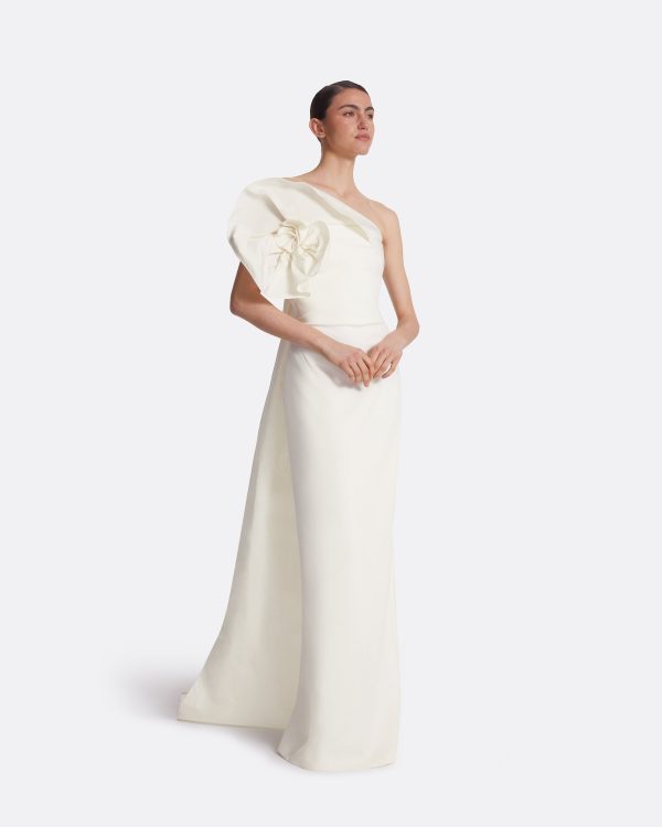 Briannie Ivory Long Dress - Image 4