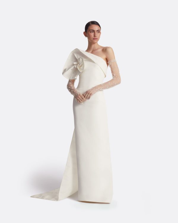 Briannie Ivory Long Dress - Image 5