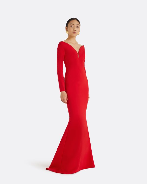 Wilson Cherry Red Long Dress - Image 4