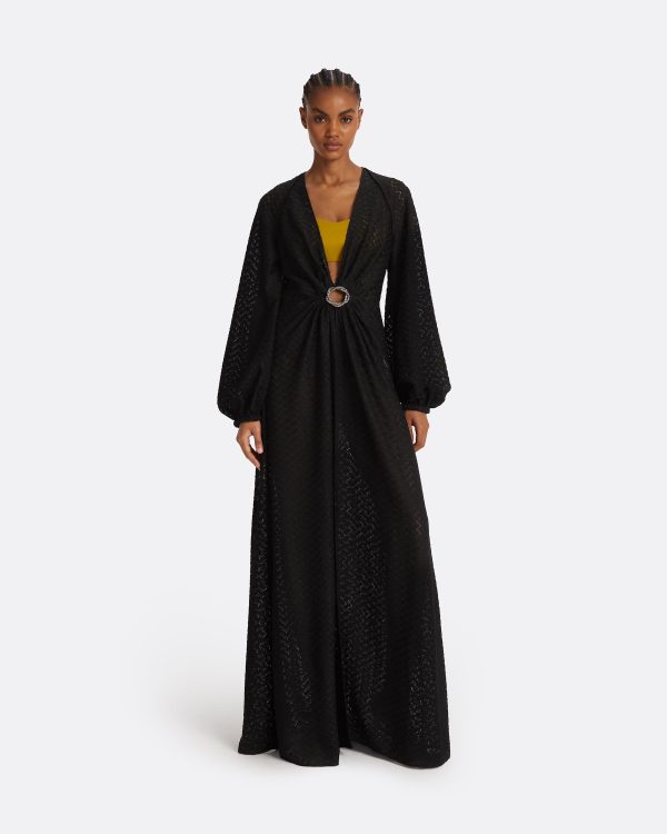 Jacquis Black Long Dress - Image 4