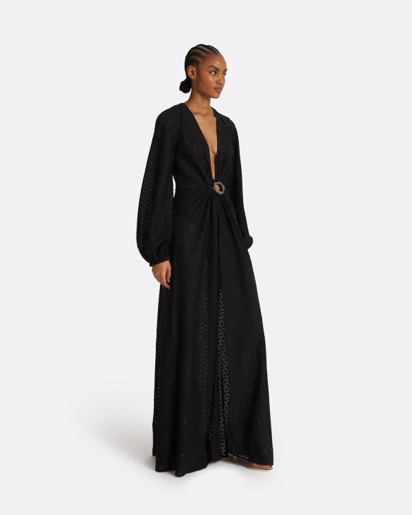 Jacquis Black Long Dress - Image 6