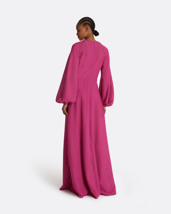Jacquis Magenta Long Dress - Image 2
