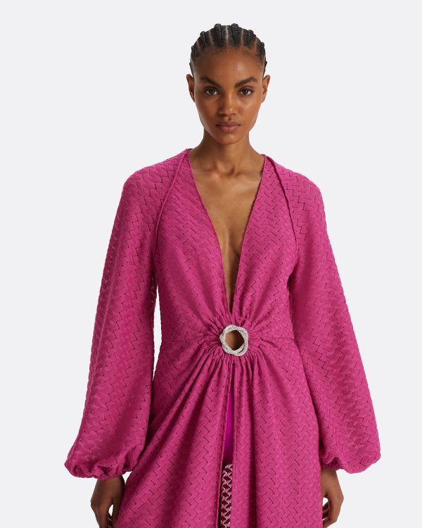 Jacquis Magenta Long Dress - Image 3