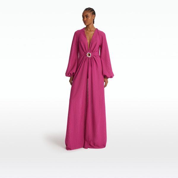 Jacquis Magenta Long Dress - Image 6