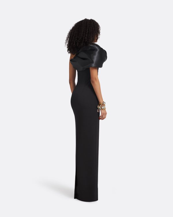 Porto Black Long Dress - Image 2