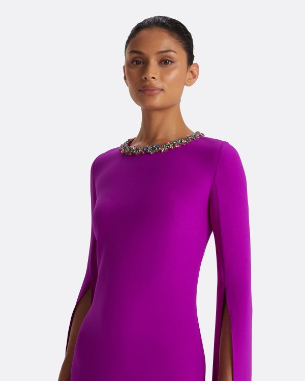 Talina Magenta Long Dress - Image 3
