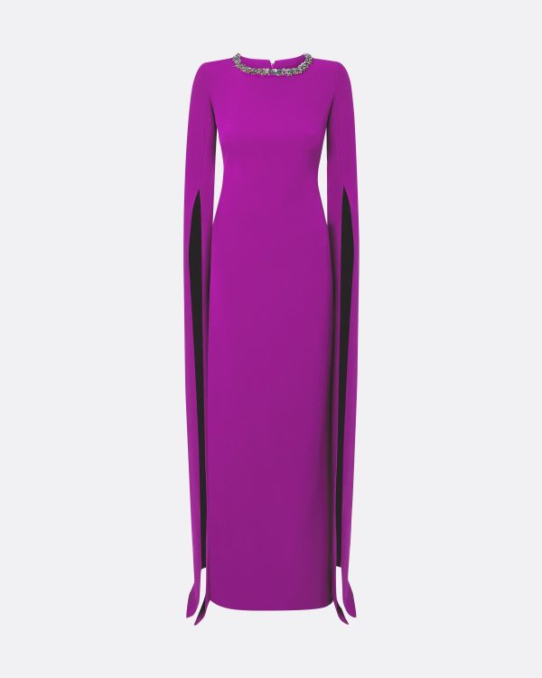 Talina Magenta Long Dress - Image 5
