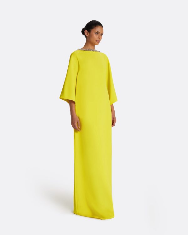 Amarella Chartreuse Long Dress - Image 4