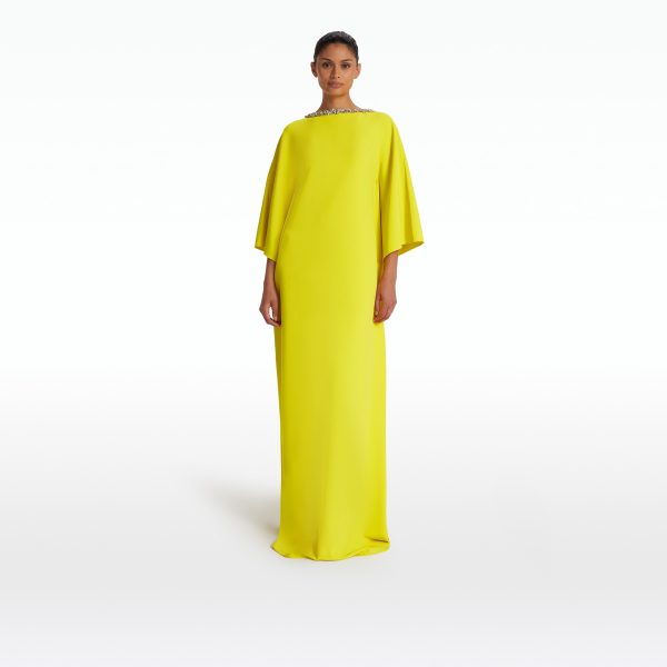 Amarella Chartreuse Long Dress - Image 6