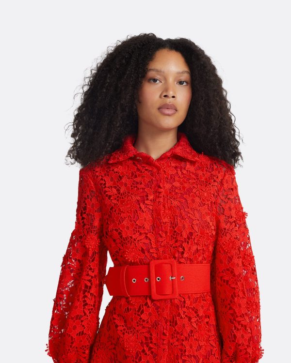 Salma Lacquer Red Long Dress - Image 3