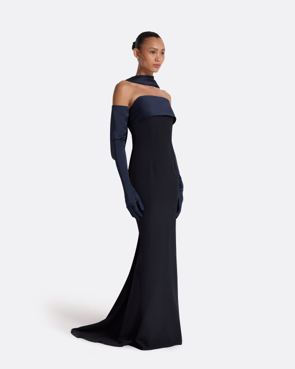 Roshana Midnight Navy Long Dress - Image 4