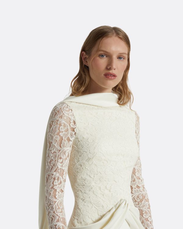Serryna Ivory Long Dress - Image 3