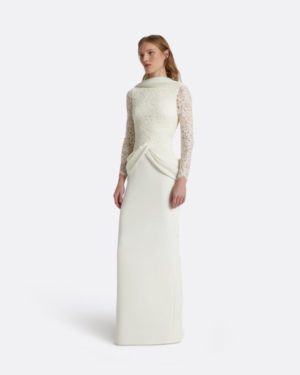 Serryna Ivory Long Dress - Image 4