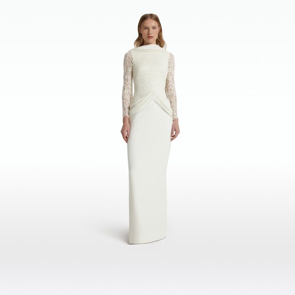 Serryna Ivory Long Dress - Image 6
