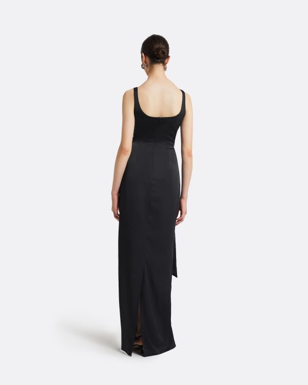 Bodrum Black Long Dress - Image 2
