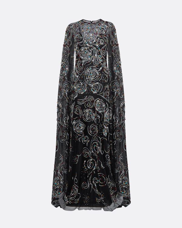 Talina Black Long Dress - Image 5