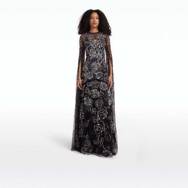 Talina Black Long Dress - Image 6