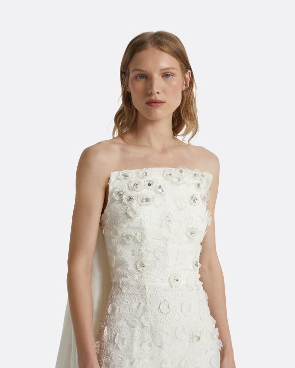 Olena Ivory Long Dress - Image 3