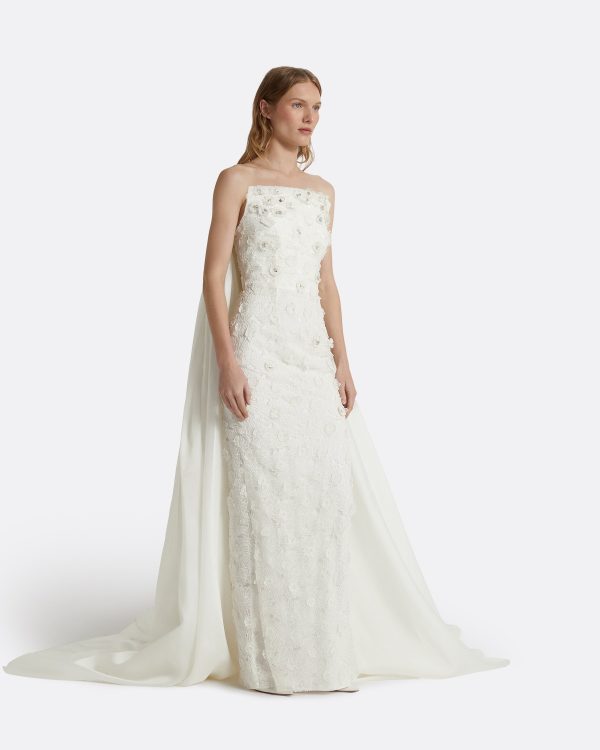 Olena Ivory Long Dress - Image 4