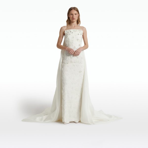 Olena Ivory Long Dress - Image 6
