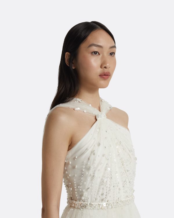 Tabia Ivory Long Dress - Image 3