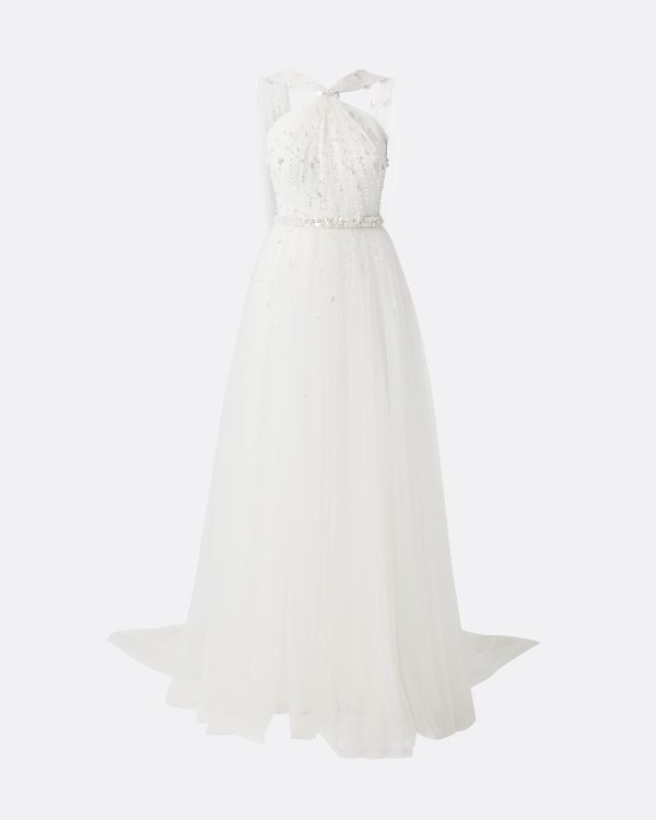 Tabia Ivory Long Dress - Image 5