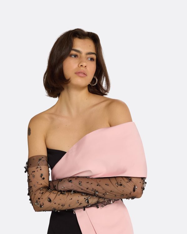Astin Black Cluster Drops Embroidered Gloves - Image 4