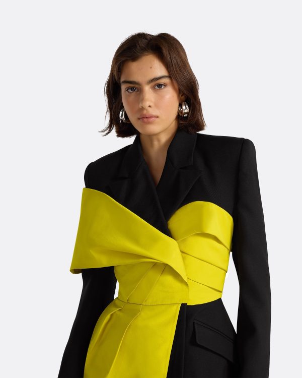 Lenalle Black & Chartreuse Jacket - Image 3